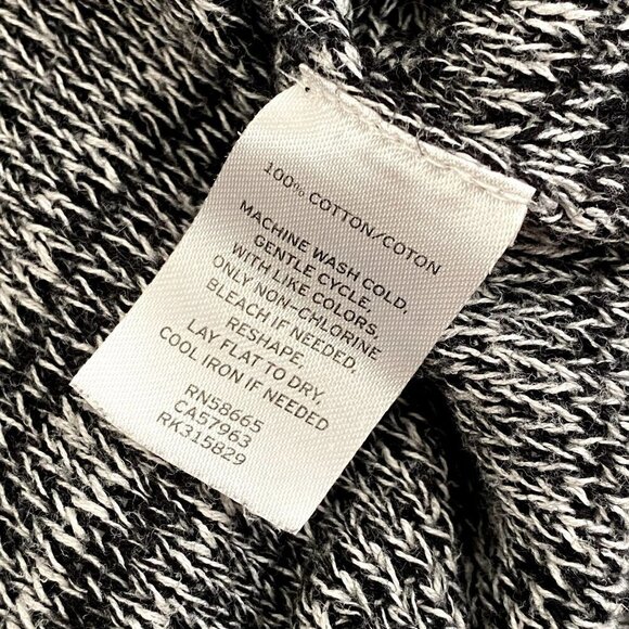 Wild Pearl | Knitted Long Cardigan Sweater | Black & White | Size: Small - Picture 4 of 6